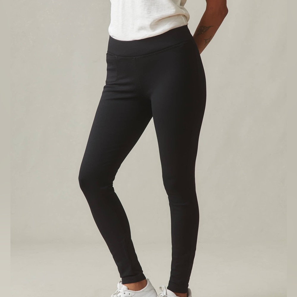 American Giant Black Leggings Ponte Slim Pant